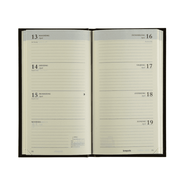 Agenda Interplan Semainier Noir Relie Lima X Cm