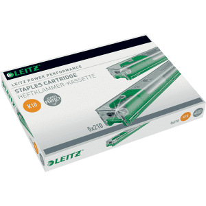 AGRAFES LEITZ K10 Vert CASSETTE 26/10 55 Feuilles - paquet de 5