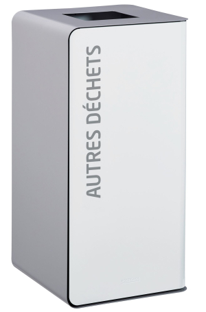 BORNE DE TRI SELECTIF CUBATRI 40L BLANC/GRIS AUTRES DECHETS