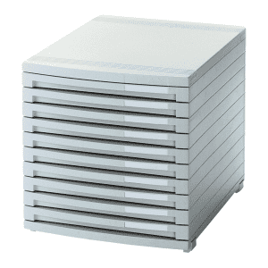 POLYBAC CONTUR 10 TIROIRS FERMES Gris/Gris