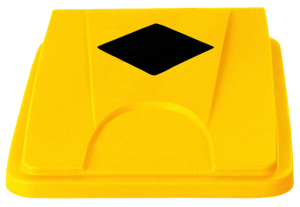 COUVERCLE UNIVERSEL JAUNE POUR COLLECTEUR DE TRI 80L PROBBAX