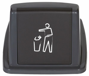COUVERCLE PUSH GRIS POUR COLLECTEUR DE TRI 80L PROBBAX
