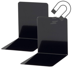 SERRE LIVRES 14x12cm NOIR MAGNETIQUE - lot de 2