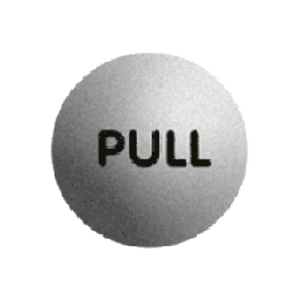 PLAQUE DE SIGNALISATION "PULL" DIAMETRE 65mm AUTOCOLLANTE