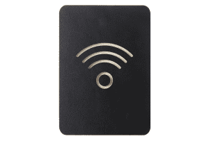 PLAQUE DE SIGNALISATION "WIFI" 105X150mm NOIR EUROPEL"