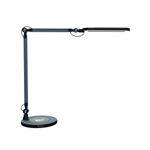LAMPE LED SUR SOCLE MAULmarino AVEC STATION DE CHARGEMENT QI ARGENTE