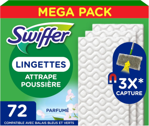 RECHARGE LINGETTES DRY POUR BALAI SWIFFER - boîte de 72