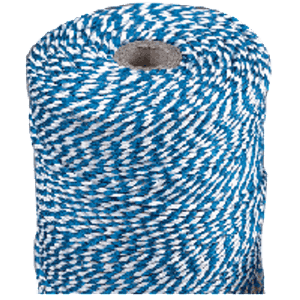 FICELLE COTON BICOLORE 200Gr Blanc/Bleu - boîte de 5