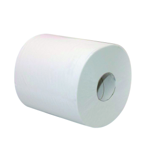 BOBINE D'ESSUYAGE RECYCLE 2 PLIS PERFORE/GAUFRE MIDI 135Mx20cm BLANC - paquet de 6