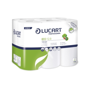 PAPIER TOILETTE 2 PLIS BLANC LUCART ECO 12.8 - paquet de 96