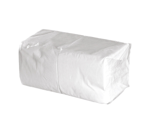 SERVIETTE DE TABLE JETABLE 20x20 2 PLIS BLANC - paquet de 6000