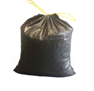 SAC POUBELLE 50L BASSE DENSITE 68/50cm LIEN COULISSANT NOIR - paquet de 200