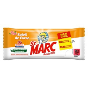LINGETTE NETTOYANTE ST-MARC ANTIBACTERIENNE SOLEIL DE CORSE - paquet de 160