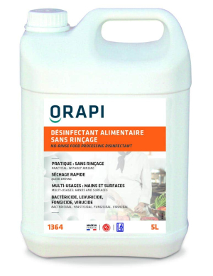 NETTOYANT DESINFECTANT SANS RINCAGE 5L ORAPI