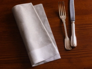 SERVIETTE DE TABLE JETABLE VISCOLIN 50x50cm BRONZE AVEC LISERT BLANC - paquet de 600