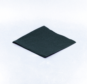 SERVIETTE DE TABLE JETABLE MICRO-GAUFREE SUN OUATE UNIE 20x20cm NOIR - paquet de 1200