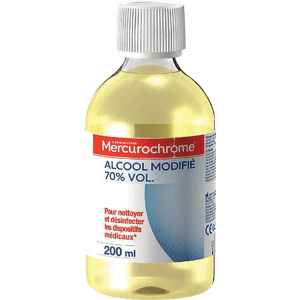 BOUTEILLE D'ALCOOL MODIFIE 70% 200ml MERCUROCHROME