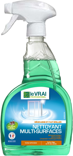 VRAI NETTOYANT VITRES ET MULTI-SURFACES 750ml