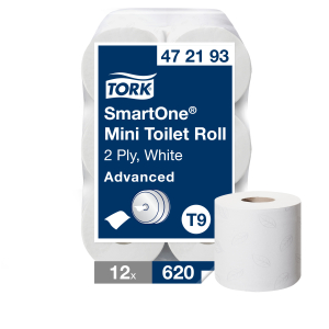 PAPIER TOILETTE TORK SMARTONE MINI 2 PLIS T9 - paquet de 12
