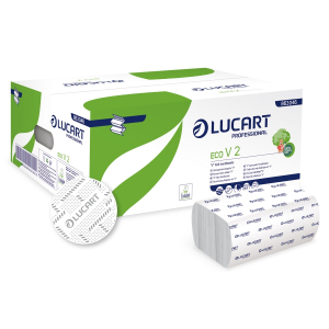 ESSUIE-MAINS EN V 2 PLIS BLANC LUCART ECO V 2 - boîte de 20x190