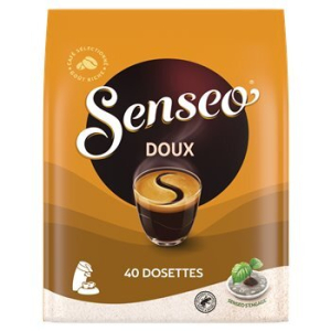 CAFE PADS SENSEO DOUX - paquet de 40