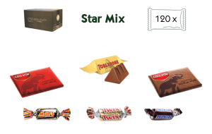 CHOCOLAT STAR MIX ASSORTIMENT - boîte de 120