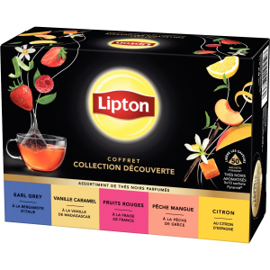 THE NOIR LIPTON ASSORTIMENT DE 5 SAVEURS - boîte de 50