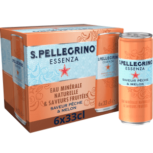 SAN PELLEGRINO ESSENZA AROMATISE PECHE ET MELON BOITE 33cl - paquet de 6