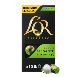 CAPSULE DE CAFE L'OR "LUNGO ELEGANTE" - boîte de 10