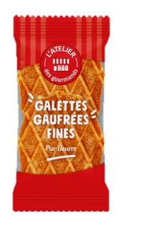 GALETTES FINES GAUFREES PUR BEURRE 30Gr L'ATELIER DES GOURMANDS - boîte de 40