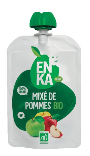 COMPOTE DE POMMES EN GOURDE SANS SUCRE AJOUTE ENKA - boîte de 20
