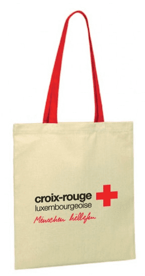 TOTE BAG MARIETTA COTON 2 COULEURS 1 FACE "CROIX ROUGE LUXEMBOURG"