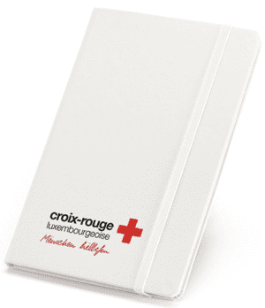 CARNET BLOC NOTES A5 160 Pages LIGNEES COULEUR IVOIRE "CROIX ROUGE LUX" COULEUR BLANC