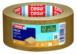 RUBAN ADHESIF EMBALLAGE PAPIER STANDARD 50mmx50m BRUN TESA