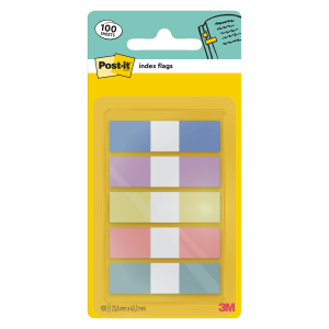 MARQUE-PAGES POST-IT INDEX 683 PASTEL ASSORTIES 5 COULEURS