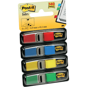 MARQUE-PAGES POST-IT INDEX MINI STANDARD 4 COULEURS Assorties