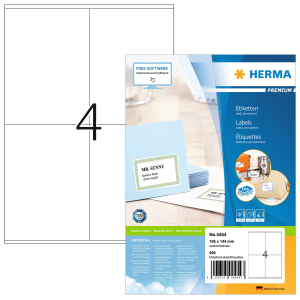 ETIQUETTE HERMA PREMIUM 105/144 4454 - boîte de 400