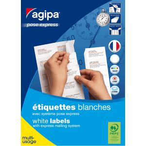 ETIQUETTE AGIPA 105/148,5 - boîte de 400