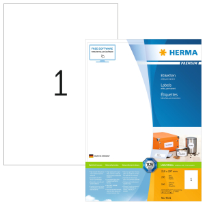 ETIQUETTE HERMA PREMIUM 210/297 4631 - boîte de 200