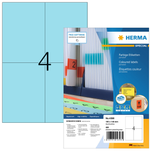 ETIQUETTE HERMA 105/148 BLEU 4398 - boîte de 400