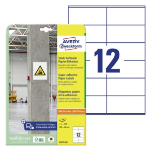 ETIQUETTE AVERY EXTRA FORTE 105/48 BLANC L7875 - boîte de 240