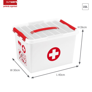 BOITE DE RANGEMENT FIRST AID 22L + INSERT SUNWARE Q-LINE