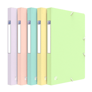BOITE DE CLASSEMENT PP DOS 25MM PASTEL ASSORTI A ELASTIQUE OXFORD URBAN