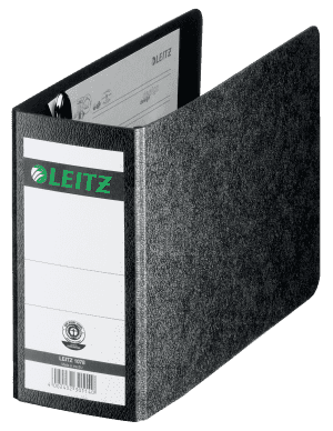 CLASSEUR A LEVIER CARTON A6 LEITZ 1078 NOIR - boîte de 5