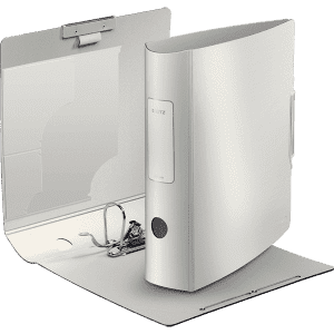 CLASSEUR A LEVIER PP 8cm STYLE BLANC LEITZ 1108 - boîte de 10