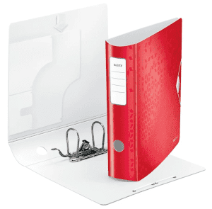 CLASSEUR A LEVIER PP 8cm WOW ROUGE LEITZ 1106