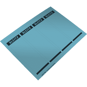 DOS DE CLASSEUR 8cm AUTOCOLLANT 1685 Bleu COURT - pochette de 100