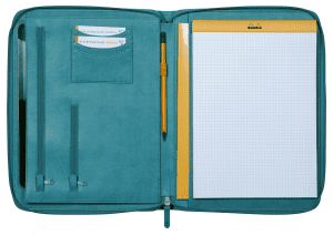 CONFERENCIER A4 AVEC FERMETURE ECLAIR RHODIA VERT PAON