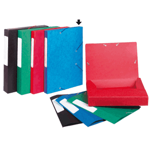BOITE DE CLASSEMENT CARTON DOS 25MM Bleu A ELASTIQUE