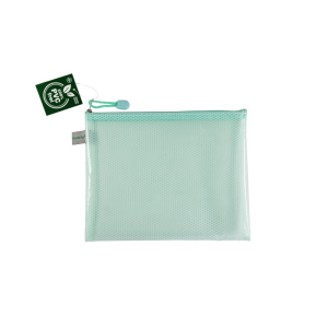 POCHETTE RENFORCEE ZIP A5 20/25.4cm FOLDERSYS VERT PASTEL